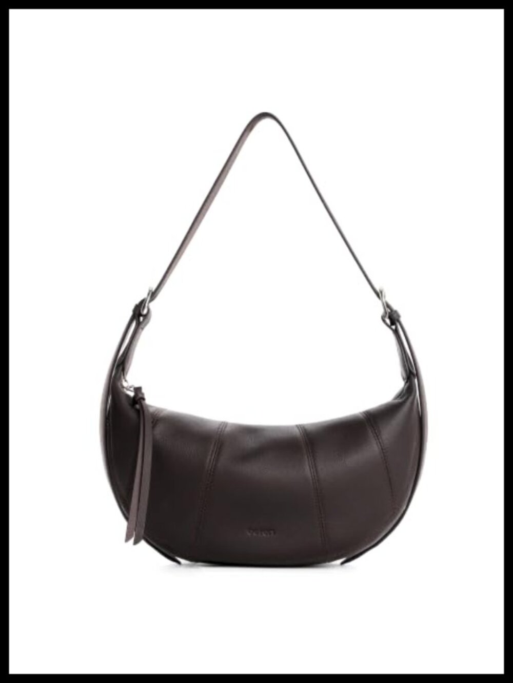 Genuine Leather Crossbody Bag with RFID Blocking Crescent Shoulder Purse